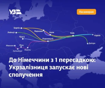 Укрзалізниця запускає нові міжнародні сполучення до Німеччини з 1 пересадкою