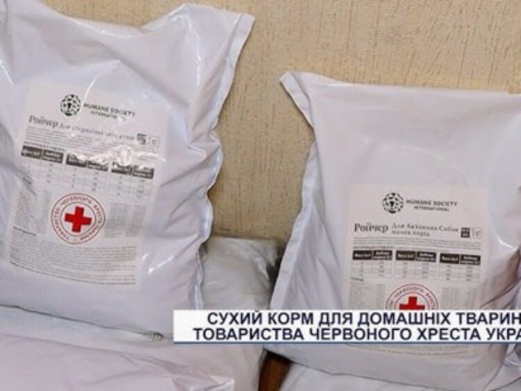 Сьогодні відбудеться видача корму, переносок та повідків для домашніх улюбленців від Червоного Хреста