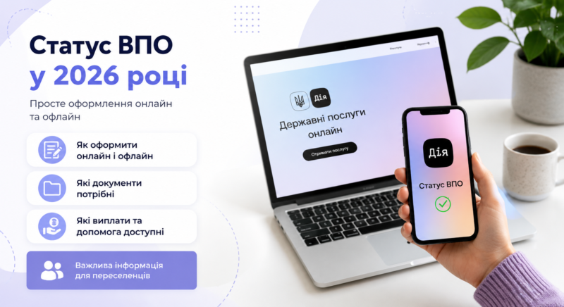 Як отримати статус ВПО у 2026 році: покрокова інструкція