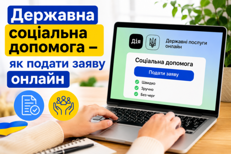 Державна соціальна допомога – як подати заяву онлайн