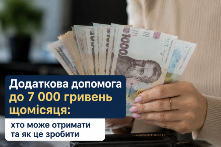 Додаткова допомога до 7 000 гривень щомісяця: хто може отримати та як це зробити