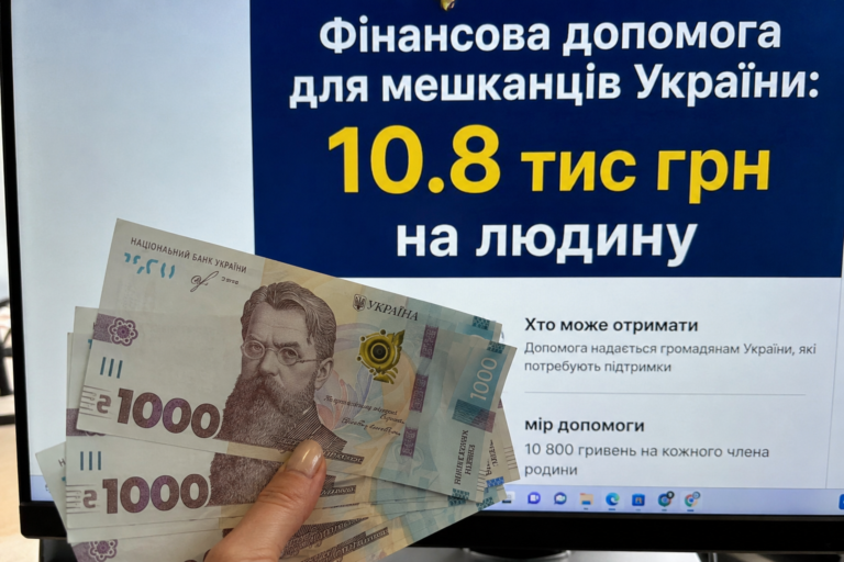 Фінансова допомога для мешканців України: 10.8 тис грн на людину