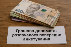 Грошова допомога: розпочалося попереднє анкетування