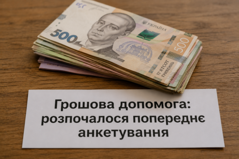 Грошова допомога: розпочалося попереднє анкетування