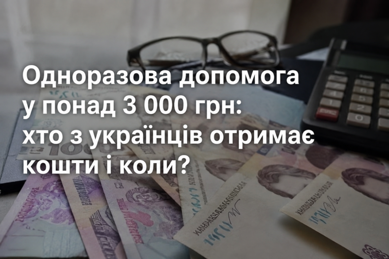 Одноразова допомога у понад 3 000 грн: хто з українців отримає кошти і коли?