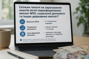 Скільки чекати на зарахування коштів після переоформлення виплат ВПО, соціальної допомоги та інших державних виплат?