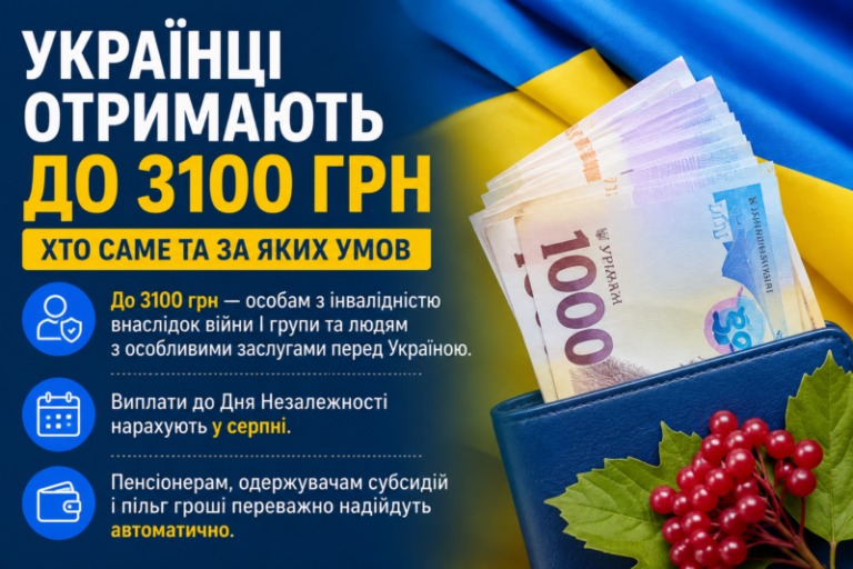 Українці отримають до 3100 грн: хто саме та за яких умов