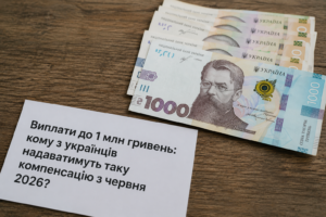 Виплати до 1 млн гривень: кому з українців надаватимуть таку компенсацію з червня 2026?