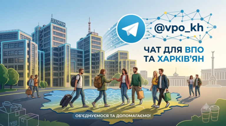 🇺🇦 Об’єднуємося та допомагаємо один одному: Telegram-чат для ВПО та жителів Харкова й області