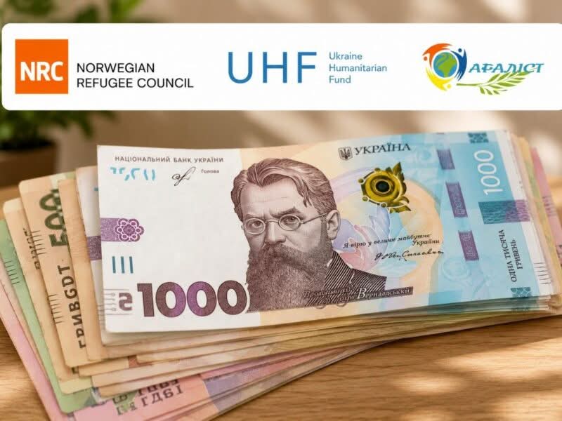 NRC та Ukraine Humanitarian Fund оголосили попередню онлайн-реєстрацію на виплати: перелік громад і умови