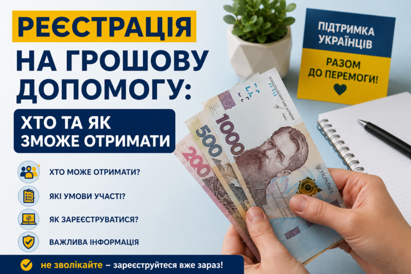 Реєстрація на грошову допомогу: хто та як зможе отримати
