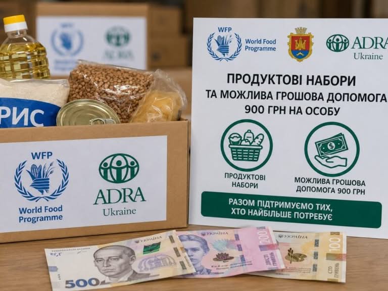 WFP та ADRA Ukraine видаватимуть продуктові набори й збиратимуть дані для можливої грошової допомоги