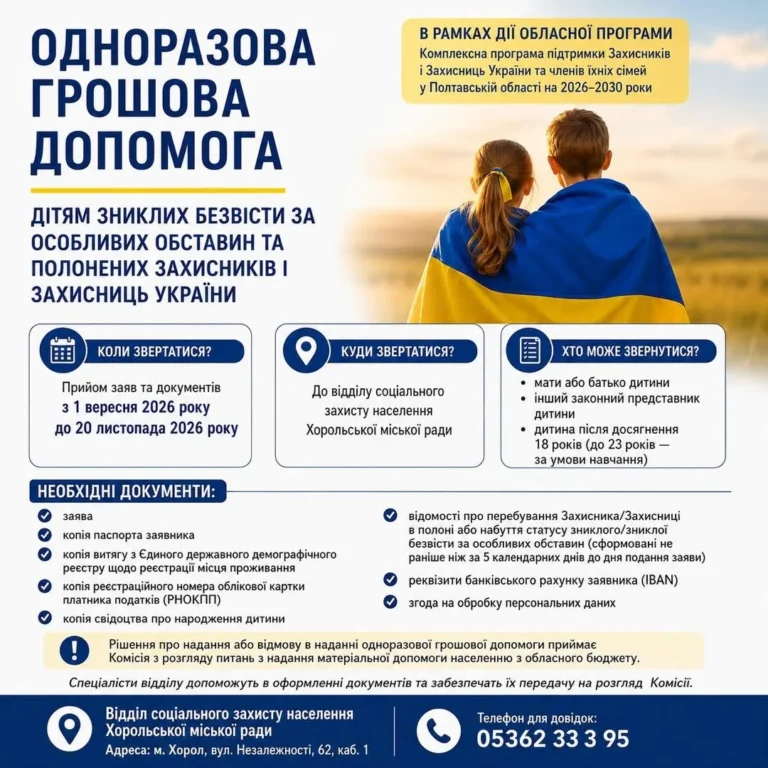 Діти зниклих безвісти та полонених Захисників отримають одноразову грошову допомогу: куди звертатися