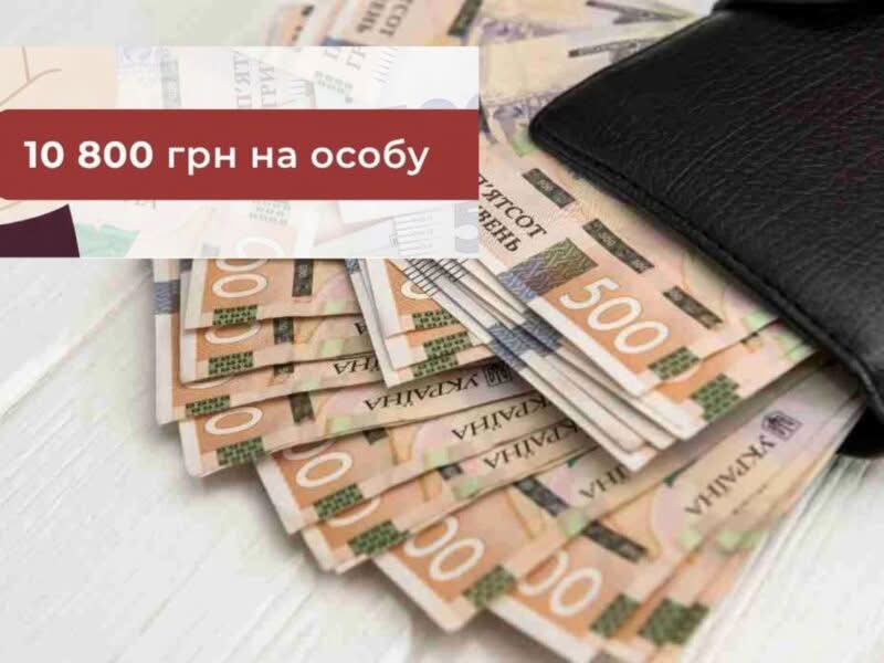 Відкрили реєстрацію на грошову допомогу 10 800 грн на людину