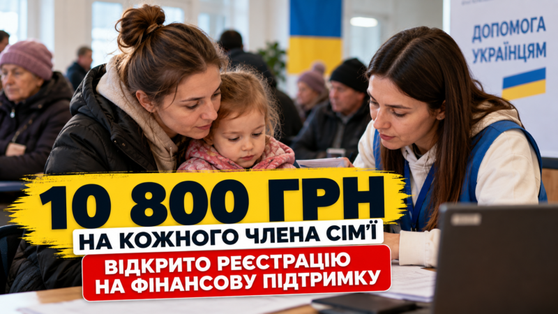 10 800 грн на кожного: українців запрошують зареєструватися на фінансову підтримку