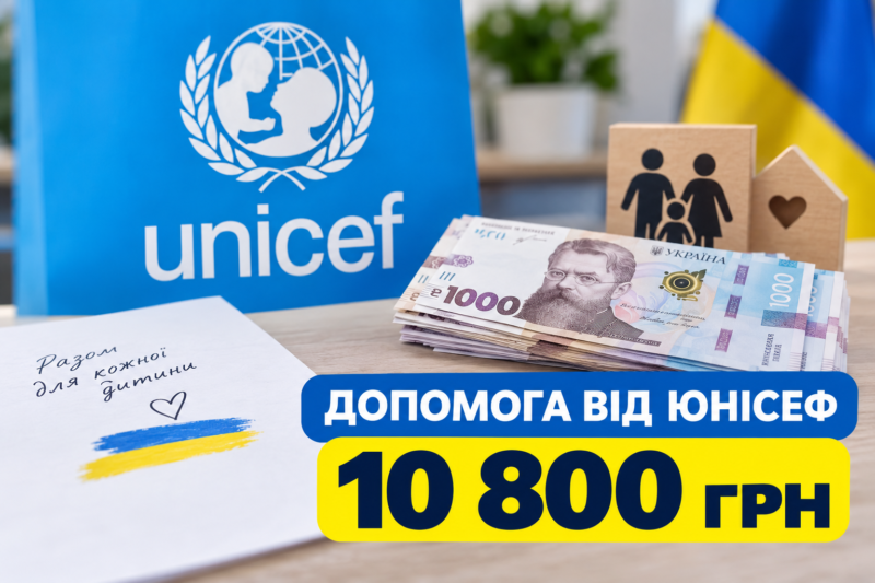 Допомога від ЮНІСЕФ: 10 800 грн для українців — хто може оформити