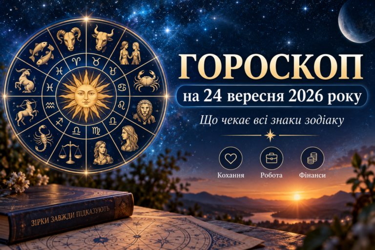 Гороскоп на 24 вересня 2026 року: що чекає всі знаки зодіаку