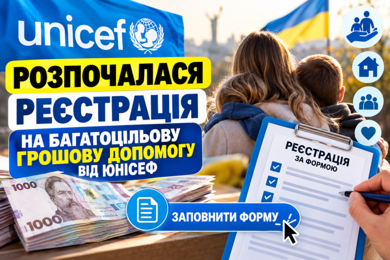 В Україні стартує реєстрація на багатоцільову грошову допомогу від ЮНІСЕФ