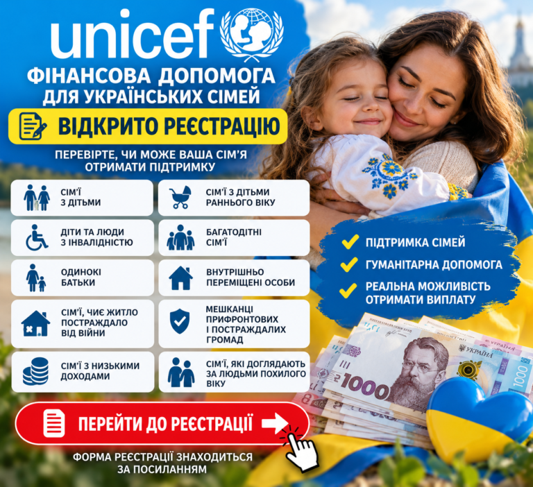 Відкрито реєстрацію на фінансову допомогу для вразливих сімей