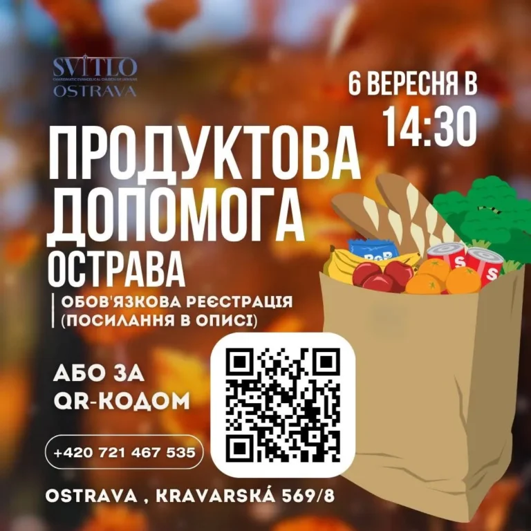 Видача продуктової допомоги в Остраві: дата, адреса та реєстрація