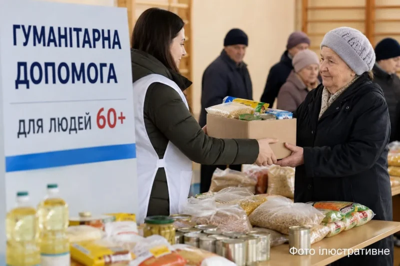 Видача продуктових наборів від GEM для мешканців віком 60+