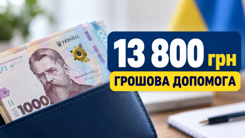 13 800 грн грошової допомоги українцям: хто може отримати виплату та як подати заявку