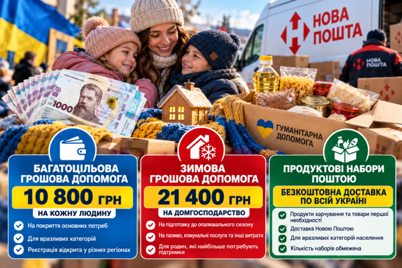 Багатоцільова, зимова та продуктова допомога: хто в Україні може розраховувати на підтримку