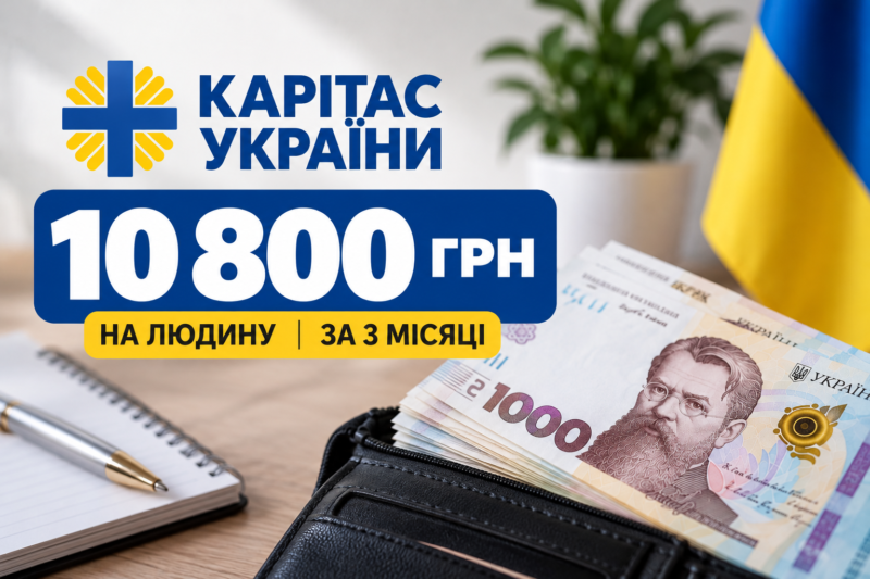 Допомога 10 800 грн від «Карітас України»: які родини можуть отримати фінансову підтримку та що потрібно для участі
