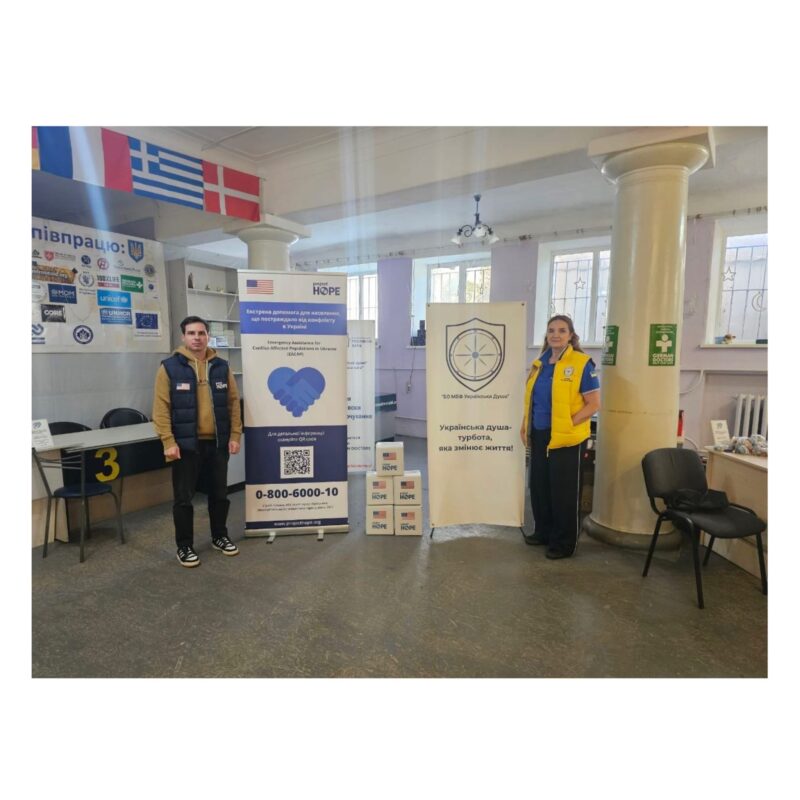Гігієнічні набори для новоприбулих ВПО в Одесі від БФ «Українська душа» та Project HOPE