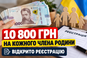 Грошова допомога 10 800 грн на кожного: хто може подати заявку