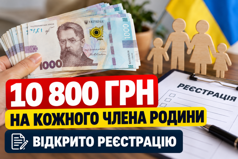 Грошова допомога 10 800 грн на кожного: хто може подати заявку