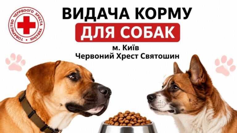 Остання видача безкоштовного корму для собак у Києві від Humane World for Animals