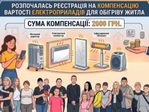 Розпочався прийом документів на компенсацію у розмірі 2000 грн за самостійно придбані електроприлади