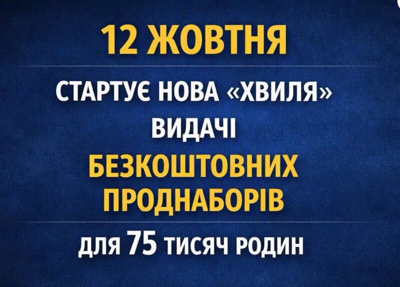 Стартує 6-та хвиля видачі безкоштовних продуктових наборів: хто та де може отримати допомогу