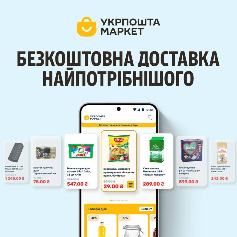 «Укрпошта» запускає власний маркетплейс із понад 10 мільйонами товарів