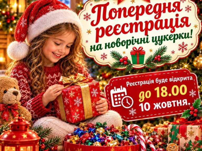 Відкрита реєстрація на отримання новорічних подарунків для дітей ВПО